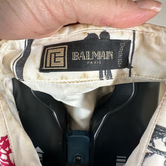 Vintage Balmain Paris Printed Pantsuit set size 4 - Picture 5 of 9